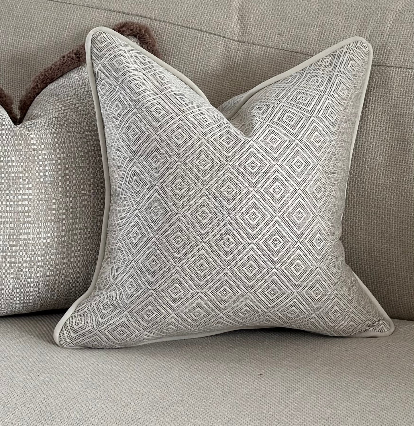 PARIS | Cream Beige Geometric Cushion