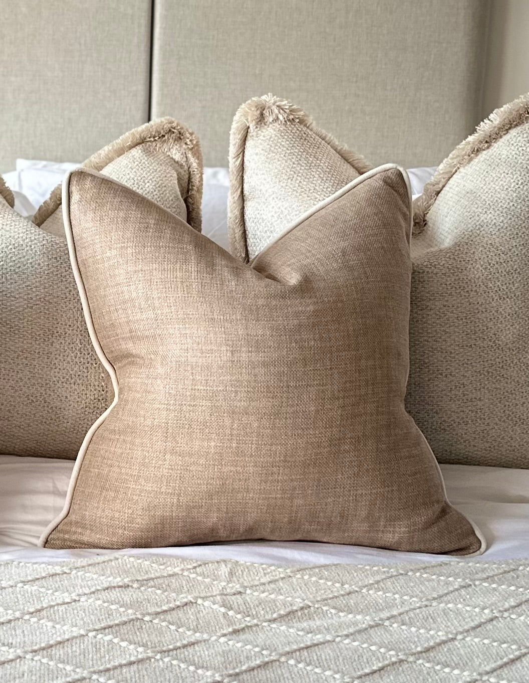 ALBA BEIGE | Linen look Cushion
