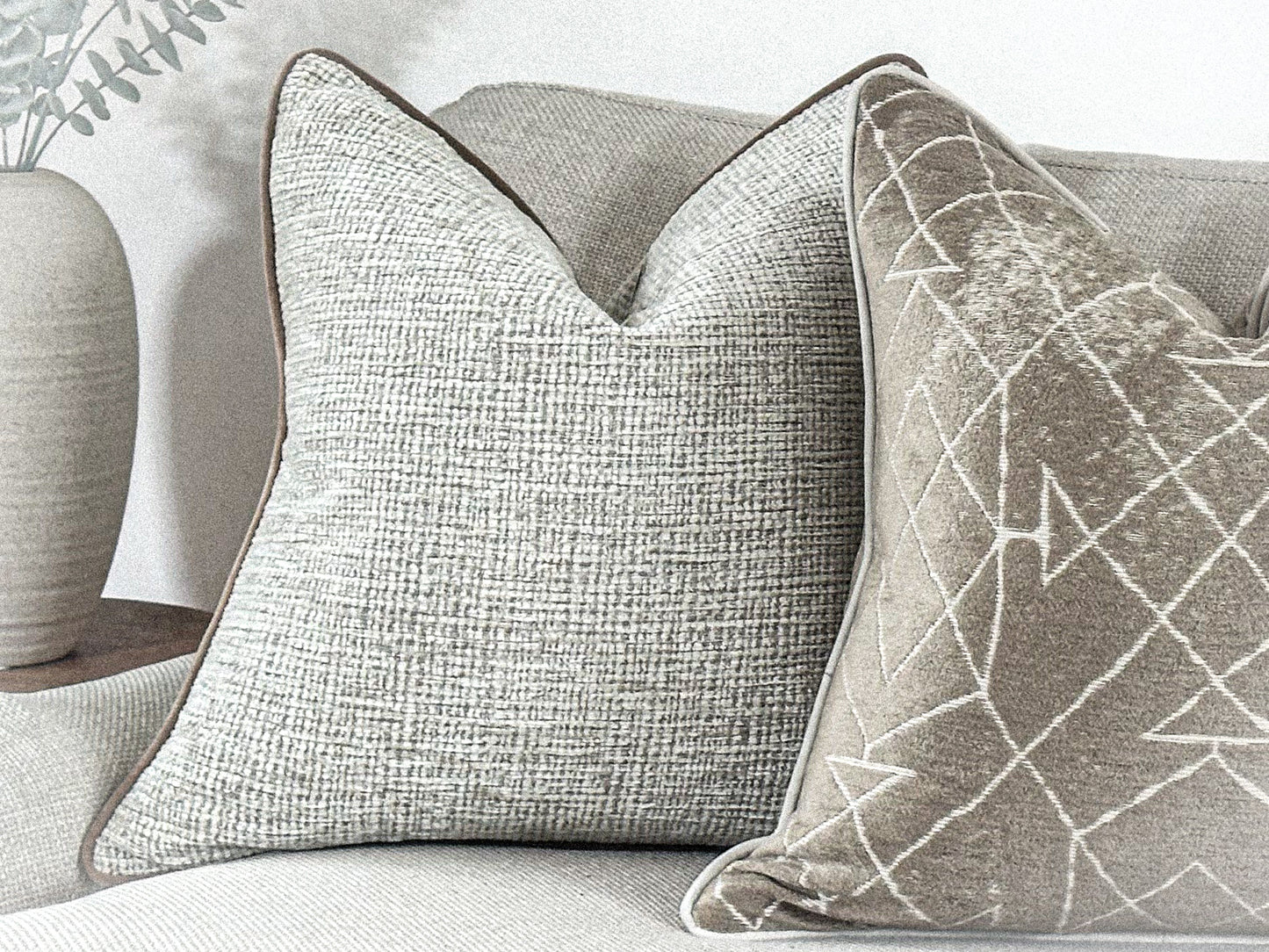 Modern farmhouse neutral home decor scatter cushion.