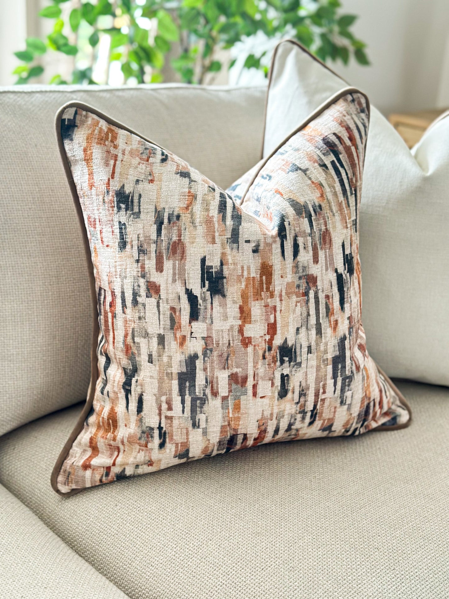 Warm autumnal accent cushion