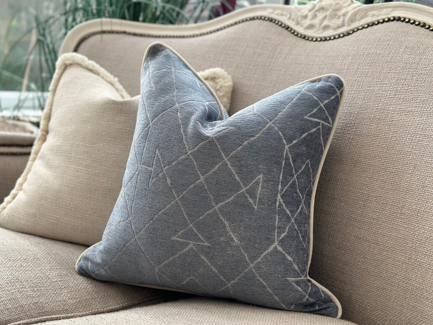 Blue Patterned cushion cover - Limited stock - ATLANTIC