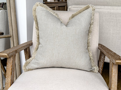HADLEY | Natural Fringed Cushion