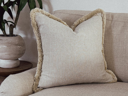 HADLEY | Natural Fringed Cushion