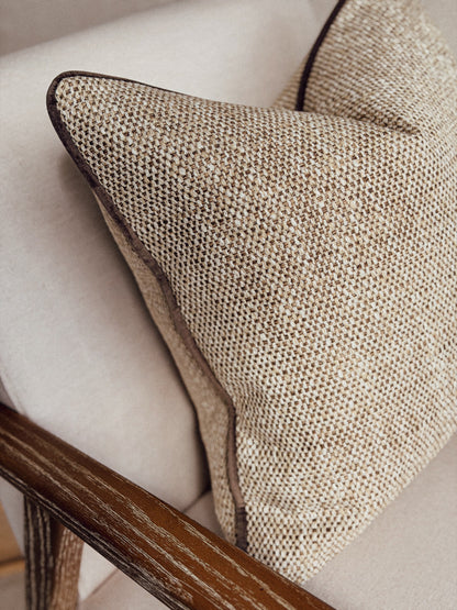 OAKLY BEIGE | Textured Weave Cushion
