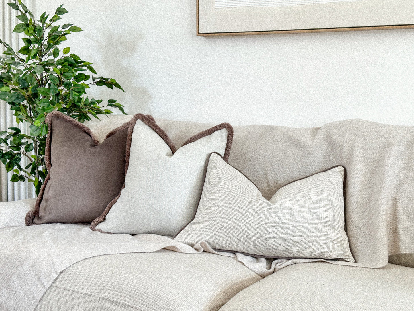 MOLE VELVET | Fringed cushion