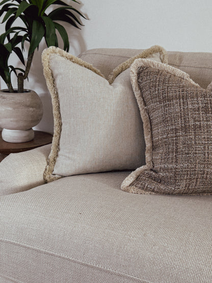 HADLEY | Natural Fringed Cushion