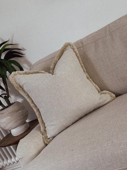 HADLEY | Natural Fringed Cushion