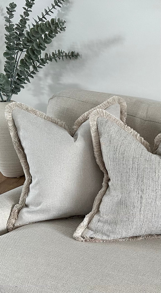 The cosy cushion shop luxury neutral cushion.
