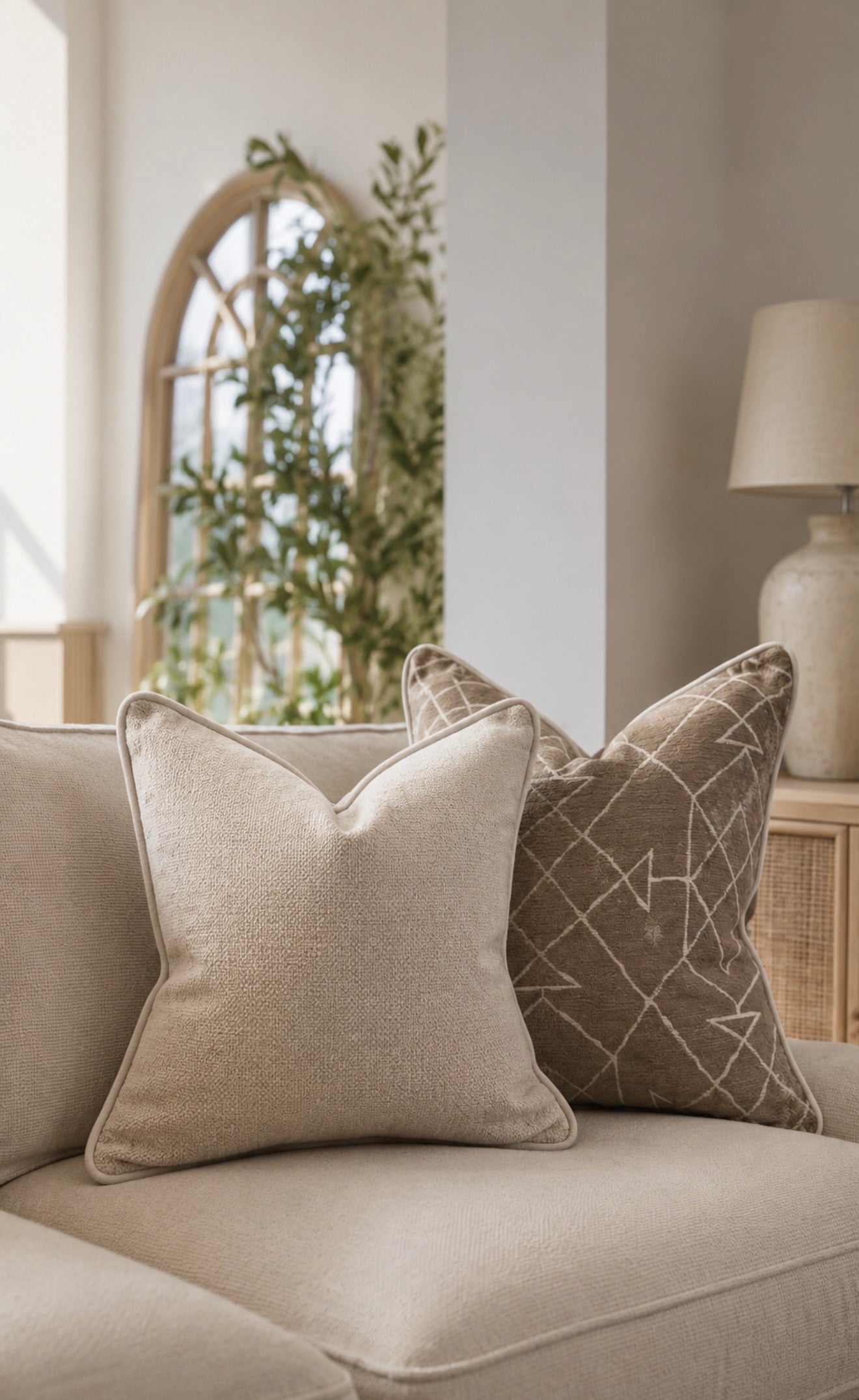 WARM GREIGE | Textured Cushion