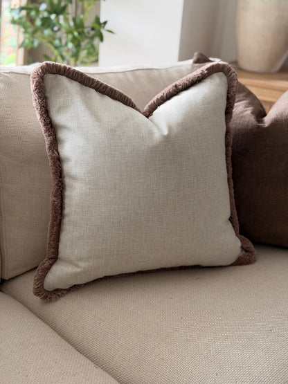 Earthy Brown & Natural Cushion Set