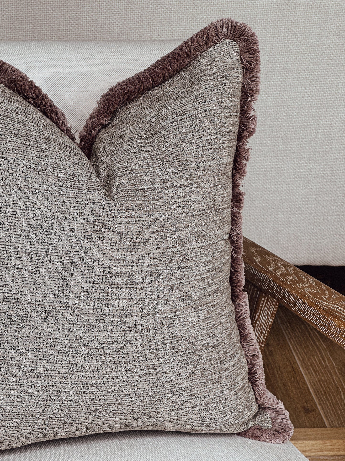 Brown Textured bespoke cushion cover, custom made in all sizes.