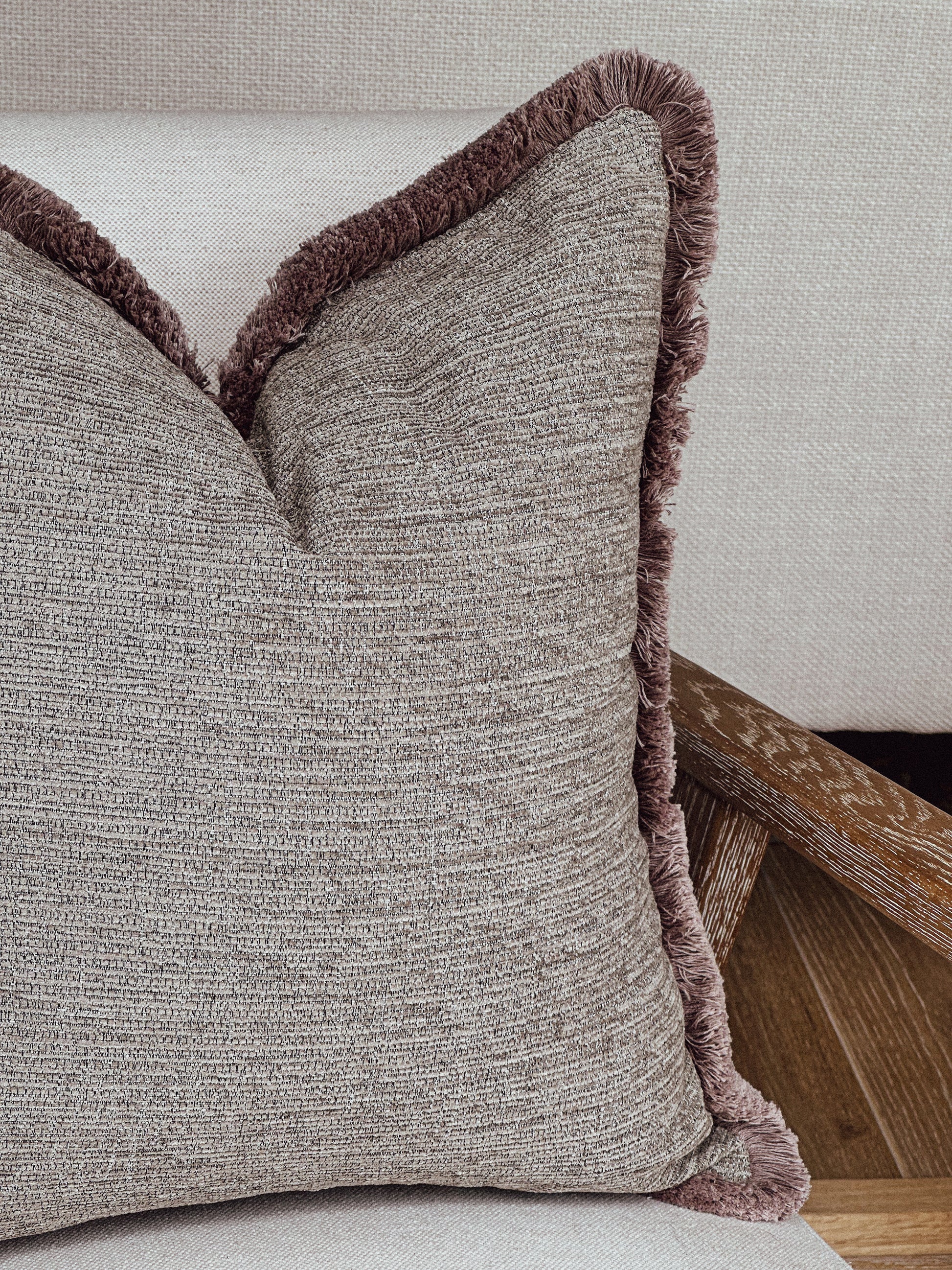 Brown Textured bespoke cushion cover, custom made in all sizes.