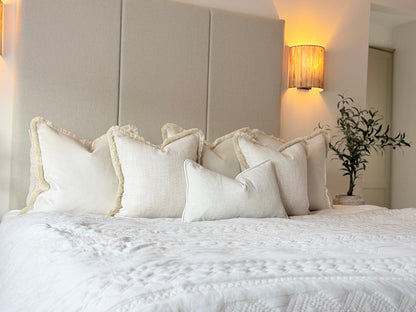 Aurelia Bed Cushion Set herringbone fabric