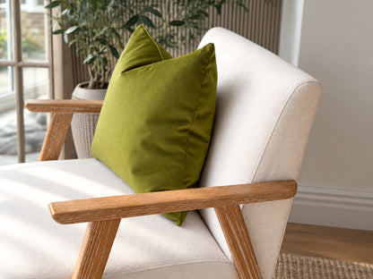 FRESH OLIVE | Green Velvet Cushion