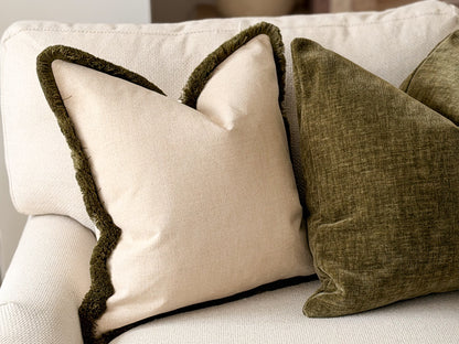 NATURAL STONE | Fringed Cushion
