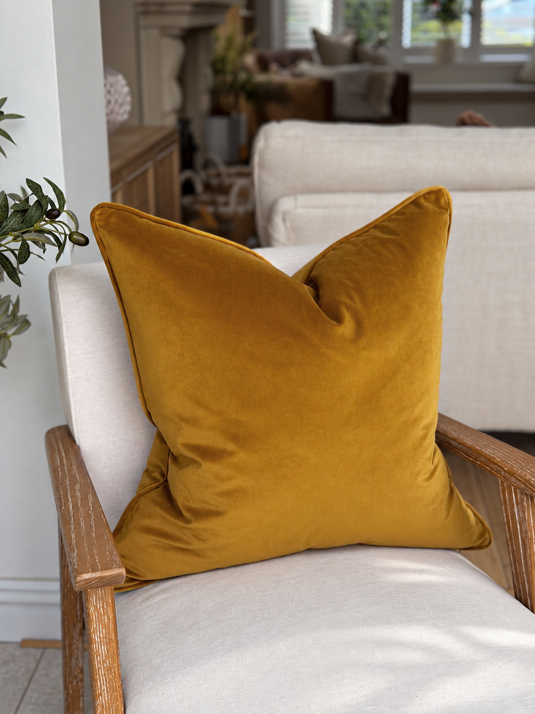 DEEP MUSTARD| Velvet Cushion