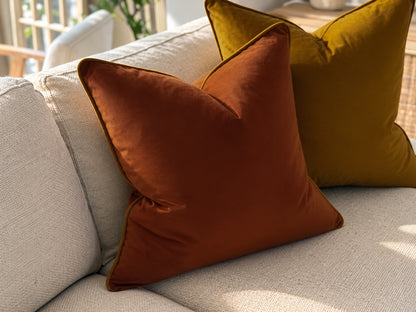 BURNT ORNAGE | Velvet Cushion