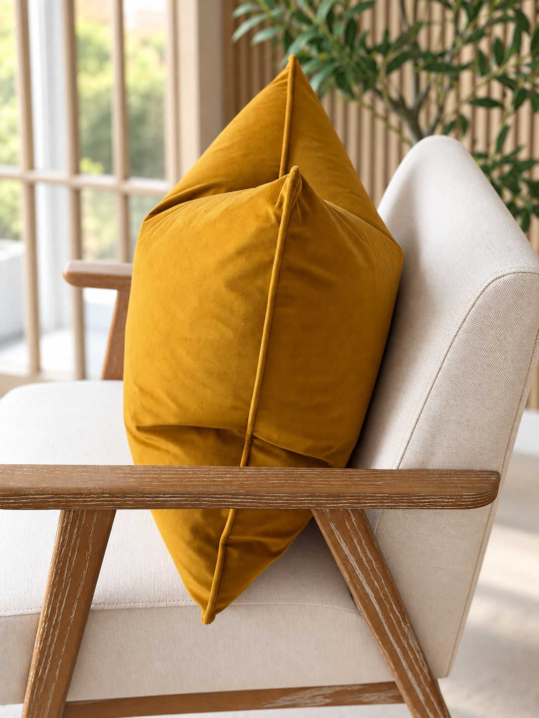 DEEP MUSTARD| Velvet Cushion