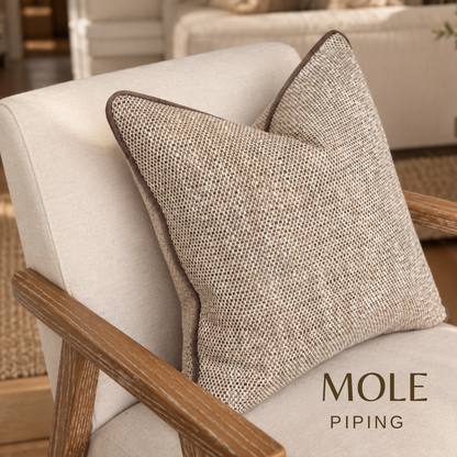 OAKLY BEIGE | Textured Weave Cushion