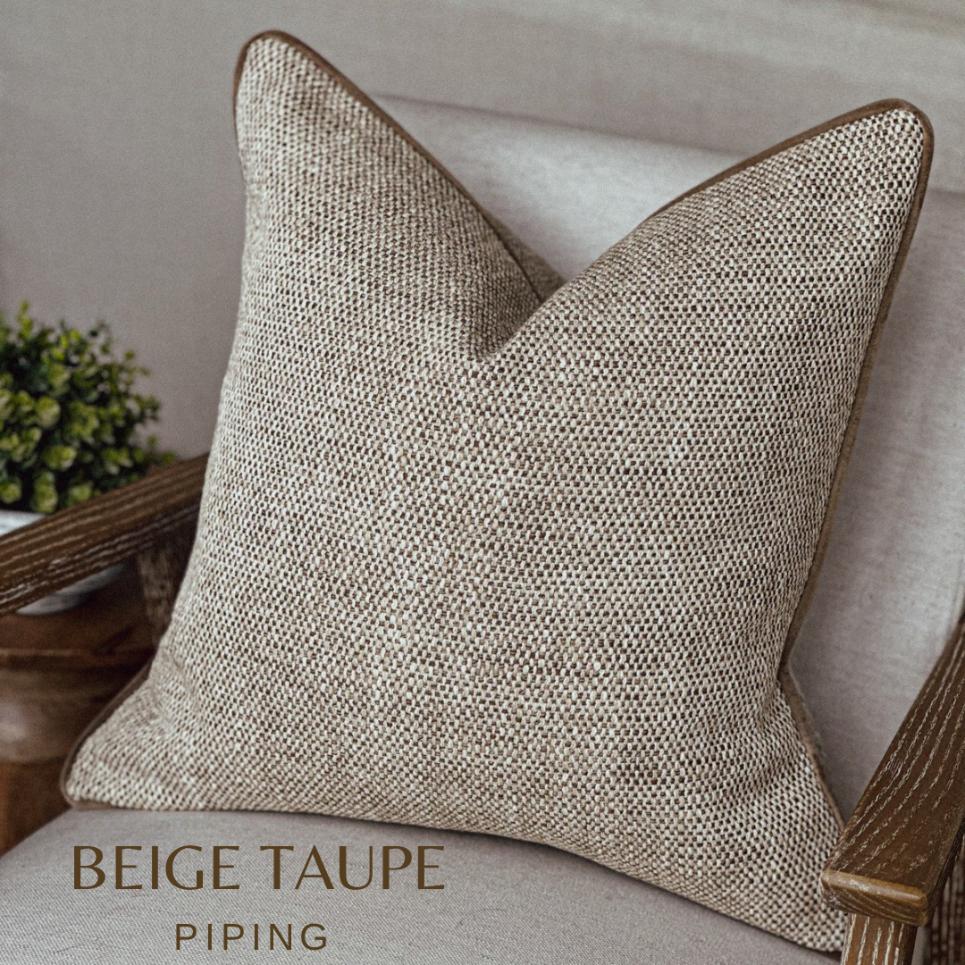 OAKLY BEIGE | Textured Weave Cushion