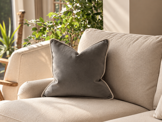 SLATE GREY | Velvet Cushion