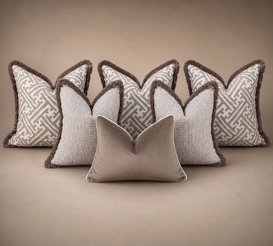 Luxury beige king and super king bed set