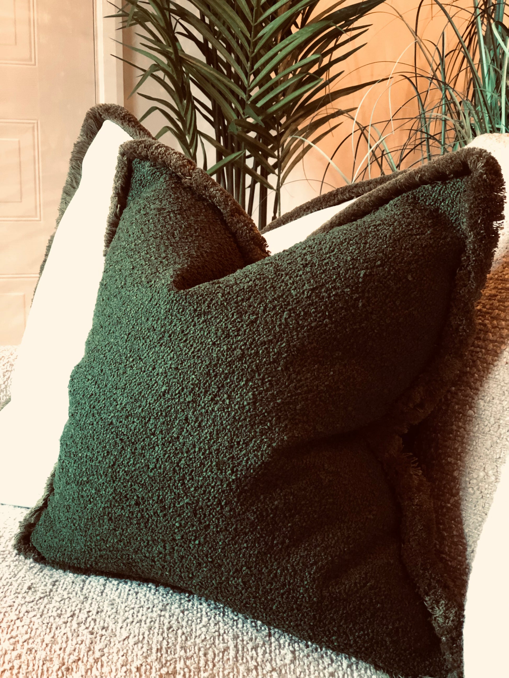 Deep top green cushions