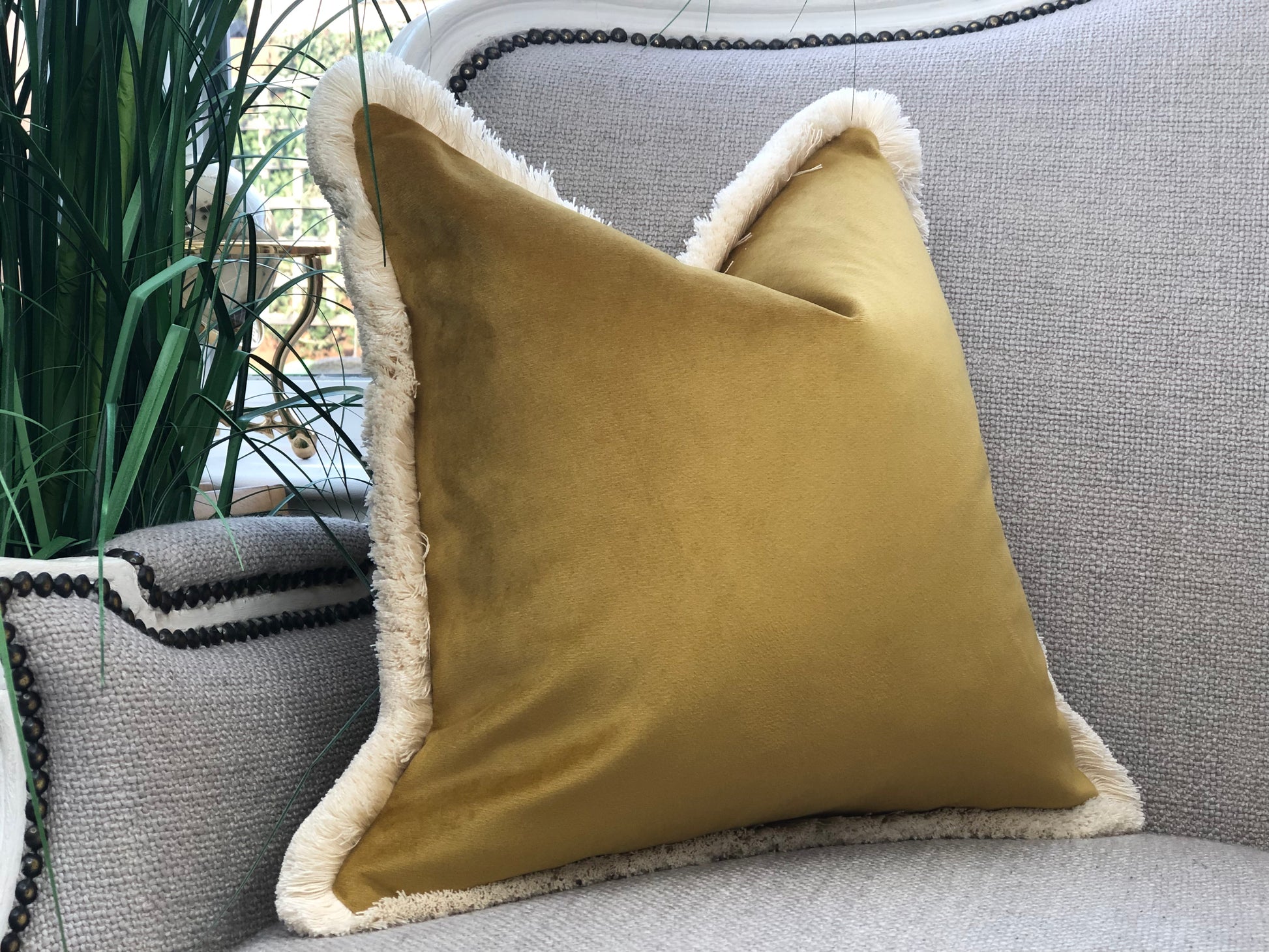 Mustard sales gold cushions